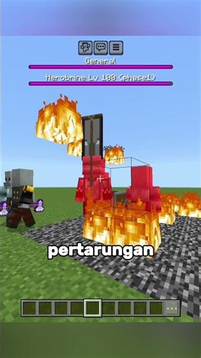 Herobrine vs boss pillager in minecraft #shorts #minecraft