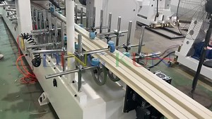 Film Lamination Machine of WPC PVC Fluted Wall Panel Making Machine #pvcwallpanels #pvcwallpanelmachine