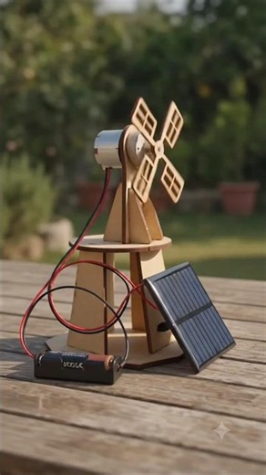 DIY Wind Mill Solar Panel Working Model For School Students #shortsviral#shortsvideo #youtube#shorts