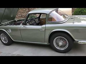 1965 Trimph TR4A walk around with engine running. (Rover 3.9L V8 with A/C & power steering).