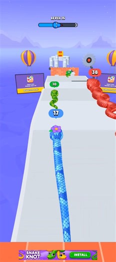 Snake Run Race - Gameplay Walkthrough Level 3 - Biggest Snake Wins! (Android,ios) Skeleton Play