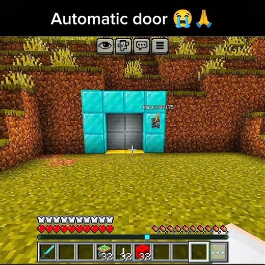 Automatic door 😭🙏#gaming #minecraft