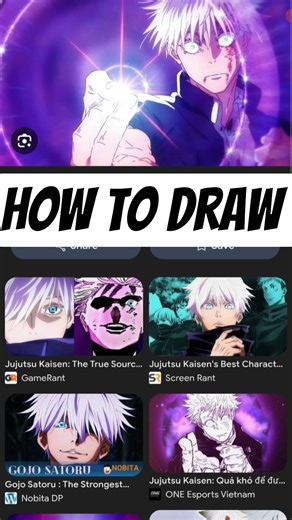 how to draw Gojo sautoro#anime #drawing