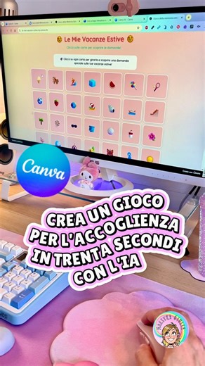 ✨Crea giochi e attività didattiche digitali e interattive per il back to school con l’intelligenza artificiale di Canva per la scuola! 🎒✨ Sei un insegnante? Allora DEVI conoscere Canva for Education! 💻 Uno strumento 100% gratuito per docenti, con funzionalità PRO sbloccate, perfetto per creare: 📌 schede didattiche 📌 presentazioni 📌 attività digitali 📌 giochi interattivi 📌 e tanto altro! … Il tutto reso più facile grazie all’aiuto dell’intelligenza artificiale! ✨ Nel Reel ti mostro come sf
