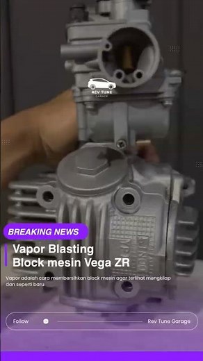 Vapor blasting a Vega ZR engine block, rate it 1–10 in the comments #vaporblasting #engineblock