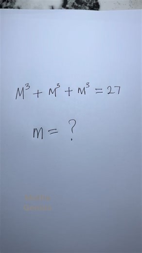 Find m as it is raised to power to power three | Mathematics Genius