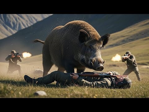 Hunters in Trouble! Giant Wild Boars Out of Control – Even Experts Can’t Stop Them