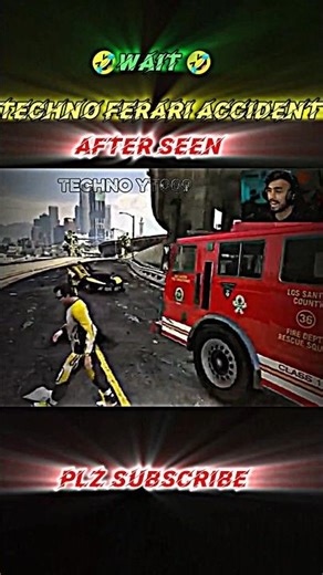 Techno Gamer Ferrari Destroy after Scene 😱 | Epic GTA 5 Gameplay#shortsfeed