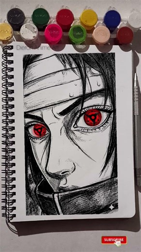 Itachi Mangekyo Sharingan Drawing | Naruto Anime Art Sketchbook