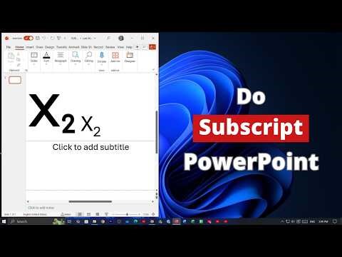 How to Do Subscript on Microsoft PowerPoint