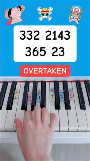 One Piece OST: Overtaken (Piano Tutorial) #easypianotutorial