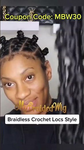 🥰Stunning! Butterfly Locs Crochet Braids Faux Locs Pre-looped Crochet Hair #mybraidedwig