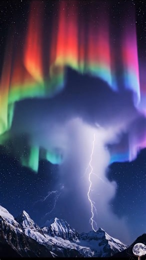 Rainbow Storm Over Denali, Alaska ❄️ A breathtaking phenomenon unfolded above the Alaskan peaks — a rare rainbow storm, where light, ice, and atmosphere collided to paint the heavens. What you see isn’t rain, but iridescent clouds — microscopic ice crystals scattering sunlight into a spectrum of shifting colors. The result is a sky alive with liquid light, shimmering like an aurora born of day. Over Denali’s snowcapped summits, this display felt almost unreal — a fusion of physics and poetry, wh