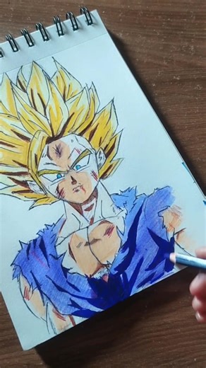 Drawing epic Gohan ssj2 moment🔥 #shorts #shortsfeed