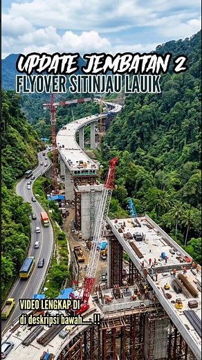 Begini penampakan Jembatan ke 2 flyover sitinjau lauik hari ini #flyover #sitinjaulauik