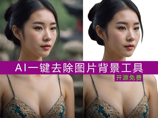 AI一键去除图片背景工具，附软件