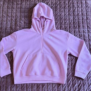 Under Armour Girls Pink Half-Zip Hoodie