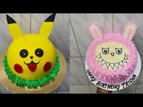 Custom Pikachu & Labubu Birthday Cakes | Pokemon & Monster Theme Cake Design tutorial