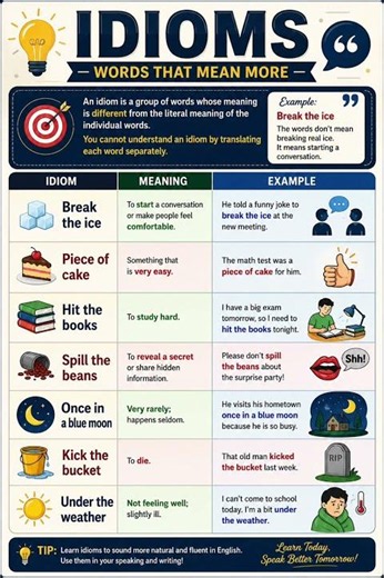 GRAMMAR What is an Idiom? | 20 Common English Idioms with Meanings & Examples