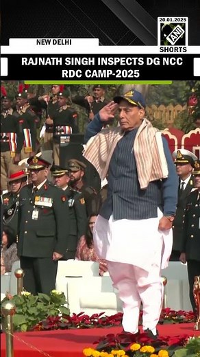 Defence Minister Rajnath Singh inspects DG NCC RDC Camp-2025