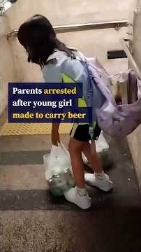 Parents arrested after young girl made to carry beer