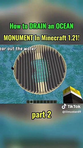 How to DRAIN an OCEAN MONUMENT In Minecraft 1.21! #Minecraft #gaming #viral #minecraftpe #xp