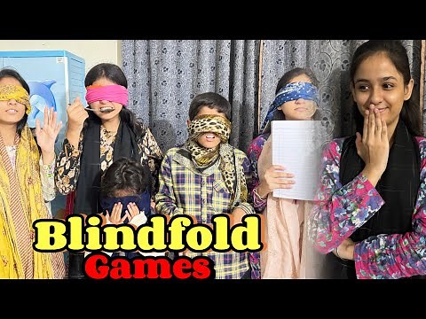Blindfold Games With Family 🤣ll Family Fun At Home 😍