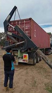Unloading the first shipping container at our Gawler site