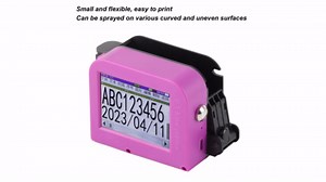 Handheld Inkjet Printer, Portable Handheld Printer with LED , Printing Height up to 0.5 Inch Inkjet Coding Machine for Barcode, QRcode, Batch Number, Logo, Date, Label (US Plug