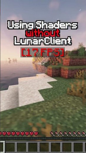 Shaders without Lunar Client vs with Lunar Client 📈