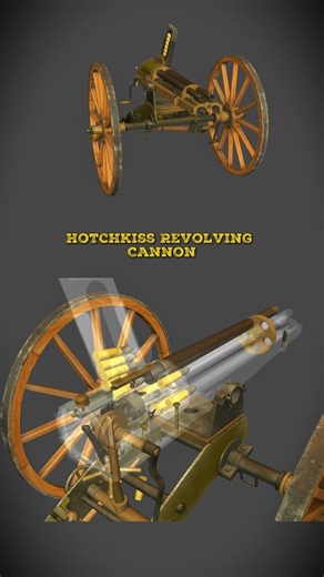 Hotchkiss Revolving Cannon Animation 😮😮😮