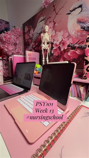 I have been sick since the weekend! Feels like bronchitis. I have a horrible cough but!!! 6 assignments out of 16 ✅ so far this week. PSY101 last night & MAT151 tonight. Week 13 #nursingschool Finals in 3 weeks! Stay motivated! Also…any advice on recording a PowerPoint presentation & myself presenting it at the same time is appreciated 🥹🌸💕 #momlife #nursingstudent #studywithme #foryoupage