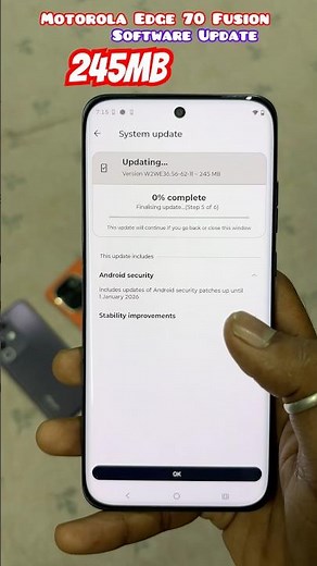 Motorola Edge 70 Fusion Smartphone Gets 245 Software Update In My New Phone || First Update Review🔥