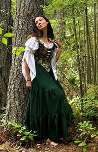 Women Renaissance Fair Dress - Fantasy - Medieval - Ren Cosplay 100% Cotton Costume - Tapestry Corset Bodice - the SARAH - Reminisce Brand - Etsy