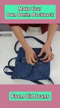 🧵Make Your Own Denim Backpack from Old Jeans – So Easy & No Pattern Needed!