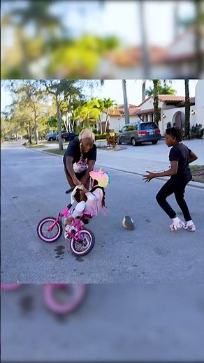 Girl Falls Of Bike With No Training Wheels