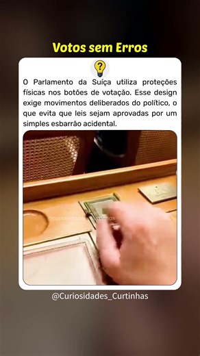 O sistema de votos contra leis acidentais #curiosidades