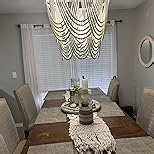 Wood Beaded Chandelier 3-Lights Rustic Antique Coastal Boho Pendant Light Fixtures for Nursery Baby's Bedroom Dining Room Living Room Kicthen Entryway