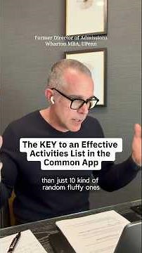 The KEY to an Effective Activities List in the Common App