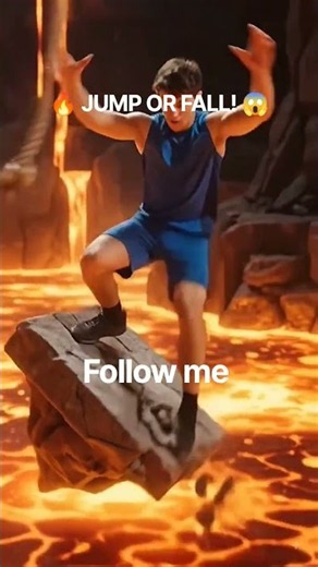 🔥 Lava Jump Challenge! Who Will Survive? 😱 #MegaChallengeRush #Challenge
