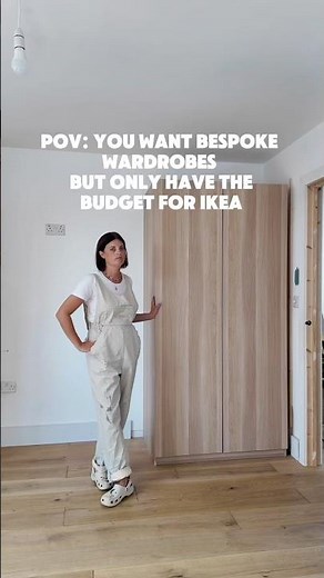 IKEA PAX Hack: Turn Two PAX Wardrobes Into a Built-In with ALEX Desk #IKEAhack #PAXhack #DIYBedroom