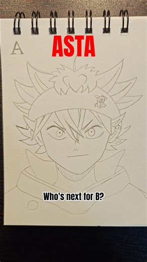 Drawing Asta black clover #asta #blackclover #anime #drawing #shorts