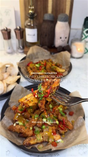 Honey Chilli Chicken with Loaded Salt & Pepper Fries
