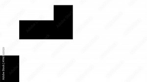 Pixel retro arcade game. Dynamic black and white transition animation with optional luma matte. Alpha Luma Matte included. 4k video