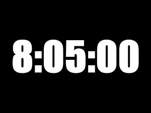 8 HOUR 5 MINUTE TIMER • 485 MINUTE COUNTDOWN TIMER ⏰ LOUD ALARM ⏰