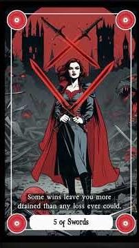 5 of Swords - Gothic Love Vampire Tarot Reading #cardreading #innerguidance