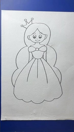 Easy and simple princess drawing with pencil