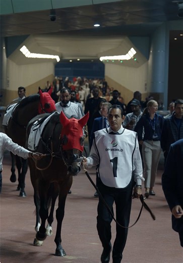 Exciting Horse Racing Action at Meydan Racecourse