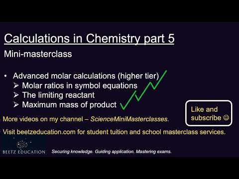 GCSE Chemistry - Molar calculations: the limiting reactant and maximum mass of product.