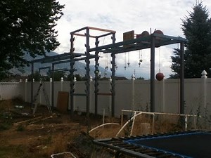Backyard American Ninja warrior course